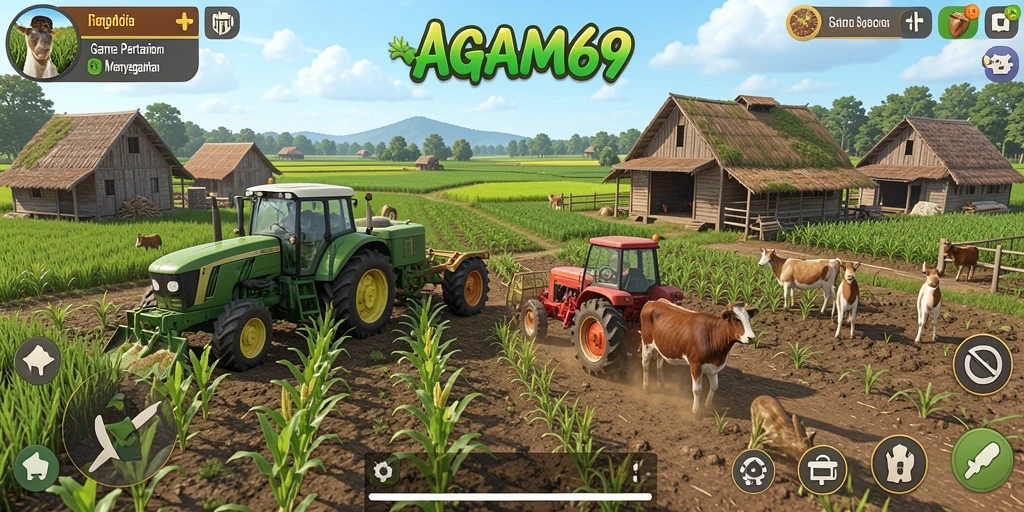 Tangkapan layar AGAM69 memperlihatkan gameplay pertanian yang menarik.