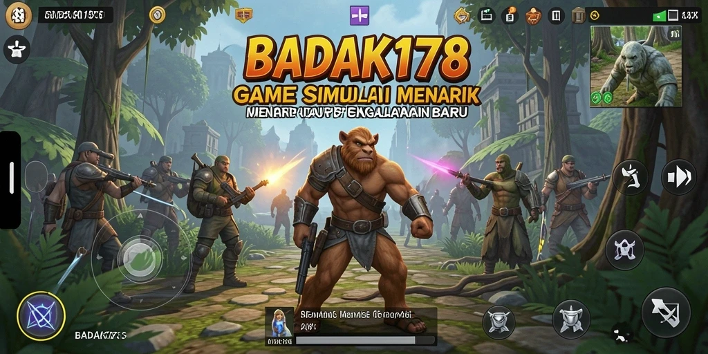 Tangkapan layar utama BADAK178 menampilkan gameplay simulasi yang menarik.