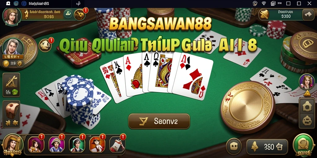 Tampilan layar utama gameplay QiuQiu BANGSAWAN88.