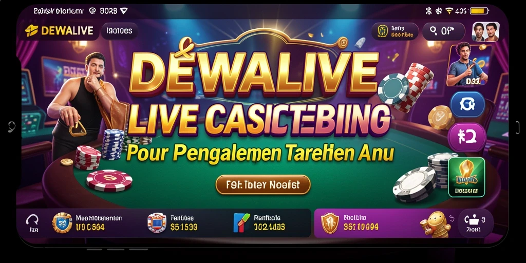 Tampilan gameplay Live Casino DEWALIVE dengan dealer profesional