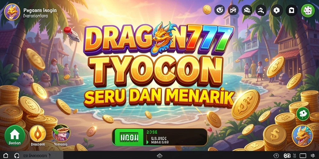 Tangkapan layar gameplay DRAGON777 menampilkan aksi pengelolaan bisnis yang seru.