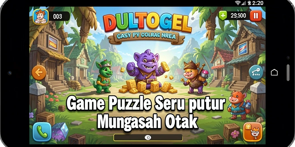 Tampilan gameplay DULTOGEL dengan teka-teki menarik.