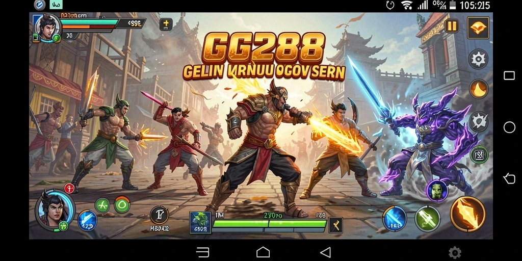 Screenshot GG288 menampilkan aksi pertarungan yang dinamis dan mendebarkan.