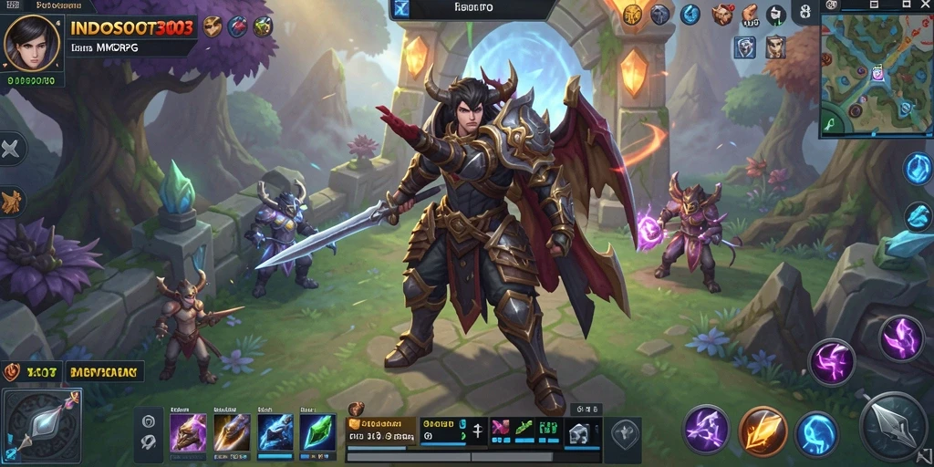 Menampilkan gameplay seru dalam dunia fantastis MMORPG di INDOSLOT303.