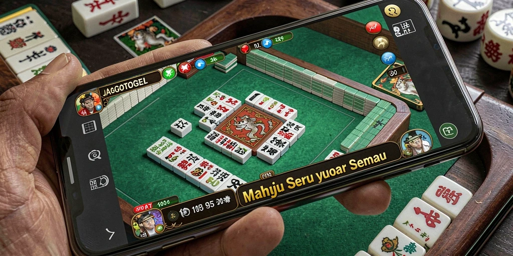 Tampilan menarik dari gameplay JAGOTOGEL yang menampilkan Mahjong.