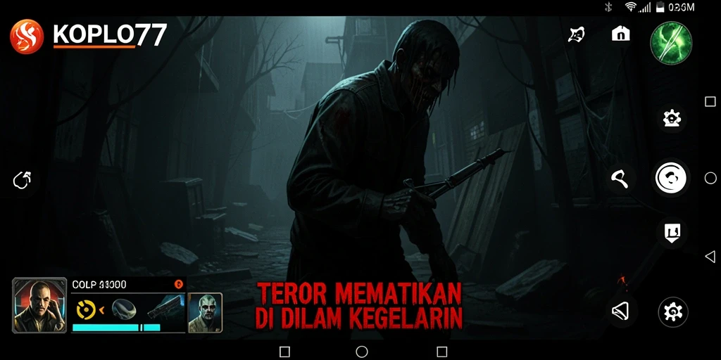 Tampilan gameplay menyeramkan di KOPLO77 yang penuh ketegangan.