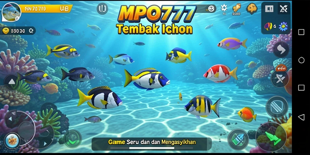 Tampilan gameplay MPO777 yang seru dan menegangkan saat menembak ikan.
