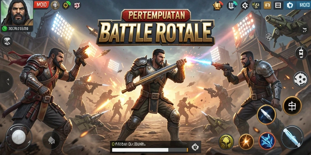 Tampilan gameplay seru MPOID dalam pertempuran Battle Royale.