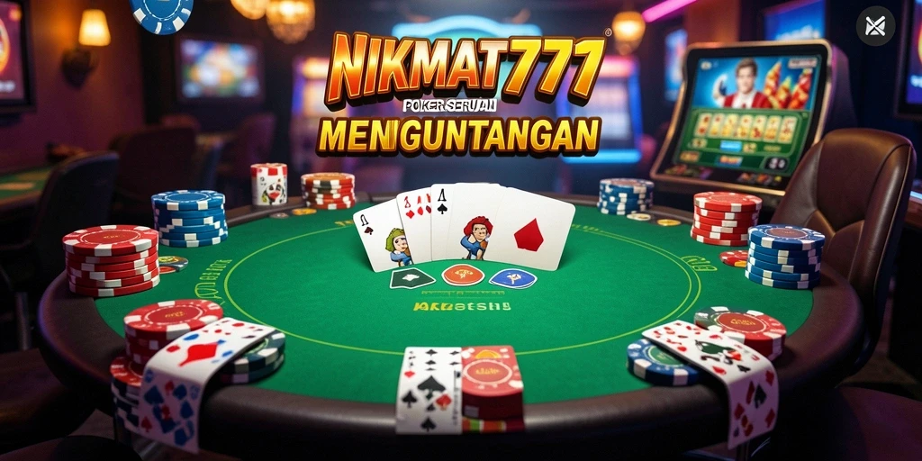 Screenshot menampilkan gameplay seru NIKMAT777 dalam permainan Poker.