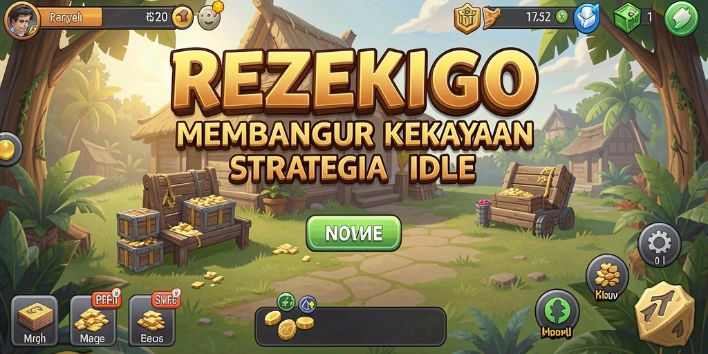 Tampilan gameplay menarik dari REZEKIGO yang menampilkan proses pembuatan kekayaan.