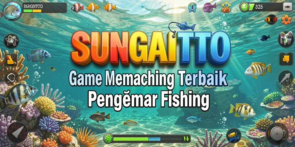 Screenshot gameplay SUNGAITOTO yang menampilkan suasana memancing yang menyegarkan.