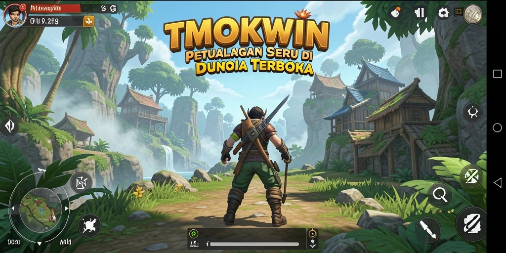Screenshot gameplay TMOKWIN menampilkan kebebasan eksplorasi dunia terbuka.