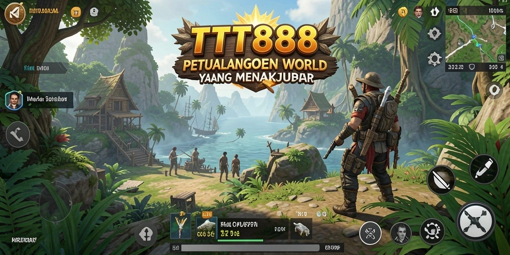 Gambar tampilan gameplay TTT888 dalam dunia Open World yang luas.